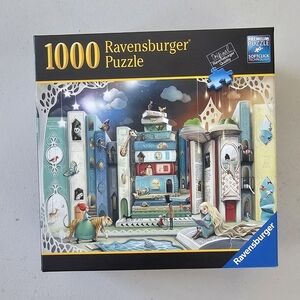 Ravensburger Whimsical Library Puzzle with Blue and White Accents